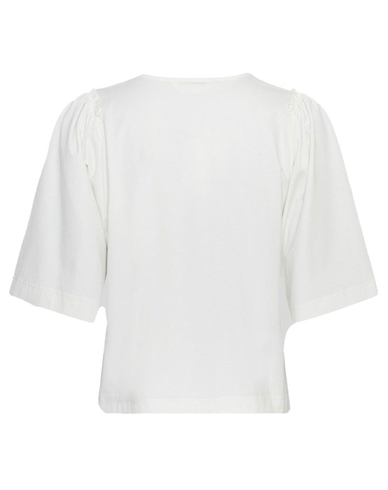 MSCHMaila Puff Bluse - White Egret 